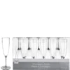Clear Premium Plastic Champagne Flutes With Silver Stems, 4.5oz, 20ct