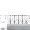 Clear Premium Plastic Wine Glasses With Silver Stems, 7oz, 20ct