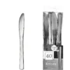 Silver Premium Plastic Knives, 40ct