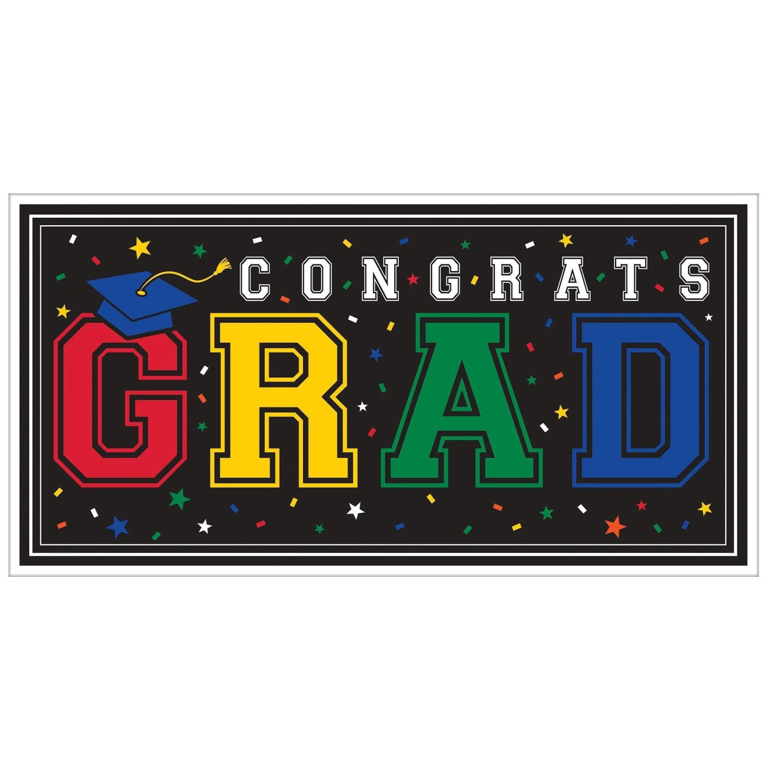 Blue Congrats Grad 2023 Graduation Outdoor Decorating Kit 2 Blue Congrats Grad 2023 Graduation Outdoor Decorating Kit - Image 2