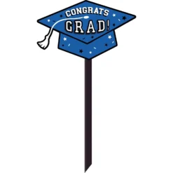 Blue Congrats Grad 2023 Graduation Outdoor Decorating Kit 9 Blue Congrats Grad 2023 Graduation Outdoor Decorating Kit -Party Supply Store C940886 royal blue 03