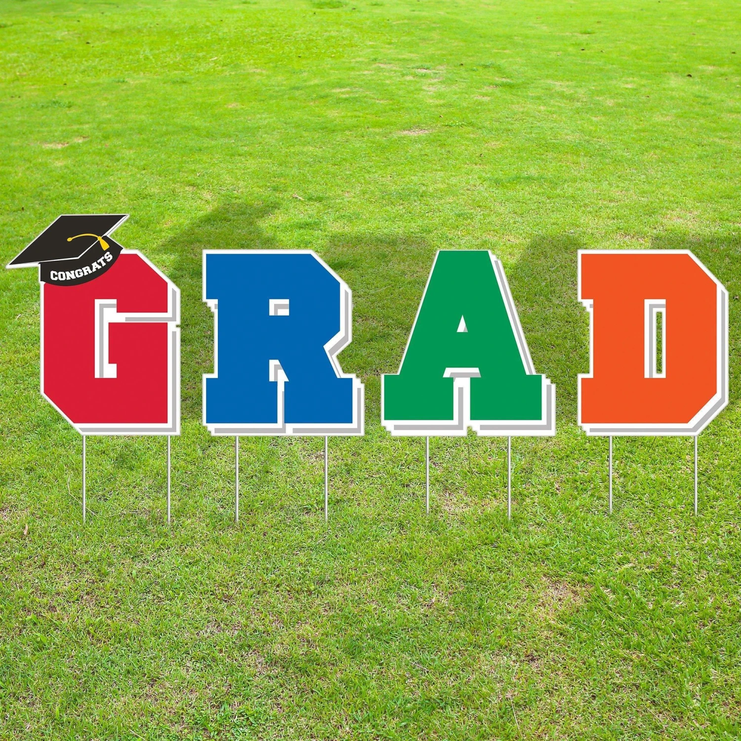 Blue Congrats Grad 2023 Graduation Outdoor Decorating Kit 6 Blue Congrats Grad 2023 Graduation Outdoor Decorating Kit - Image 6