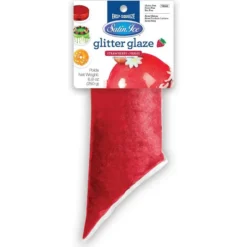 Red Strawberry Easy-Squeeze Glitter Glaze, 8.8oz