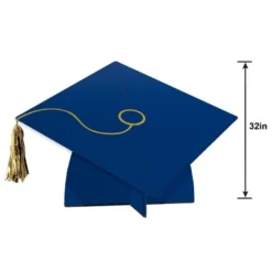 Blue Grad Cap Yard Sign, 32in X 20in -Party Supply Store C953524 royal blue 02