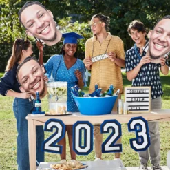 Blue 2023 Graduation Felt Banner, 12ft -Party Supply Store C953599 royal blue 03