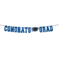 Blue Congrats Graduation Party Kit For 20 Guests -Party Supply Store C968401 royal blue 08