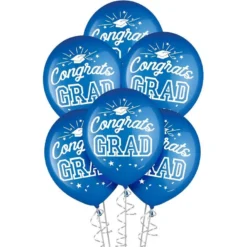 Blue Congrats Graduation Party Kit For 40 Guests -Party Supply Store C968412 royal blue 09