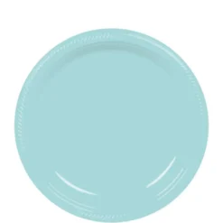 Robin's Egg Blue Plastic Dessert Plates 20ct