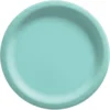 Robin's Egg Blue Extra Sturdy Paper Dinner Plates, 10in, 50ct