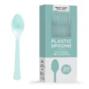 Robin's Egg Blue Heavy-Duty Plastic Spoons, 20ct
