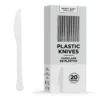 White Heavy-Duty Plastic Knives, 20ct