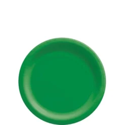 Festive Green Extra Sturdy Paper Dessert Plates, 6.75in, 20ct
