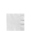 White Paper Beverage Napkins, 5in, 40ct