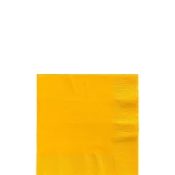 Yellow Paper Beverage Napkins, 5in, 40ct