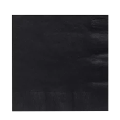 Black Paper Lunch Napkins, 6.5in, 100ct