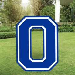 Royal Blue Collegiate Number (0) Corrugated Plastic Yard Sign, 30in