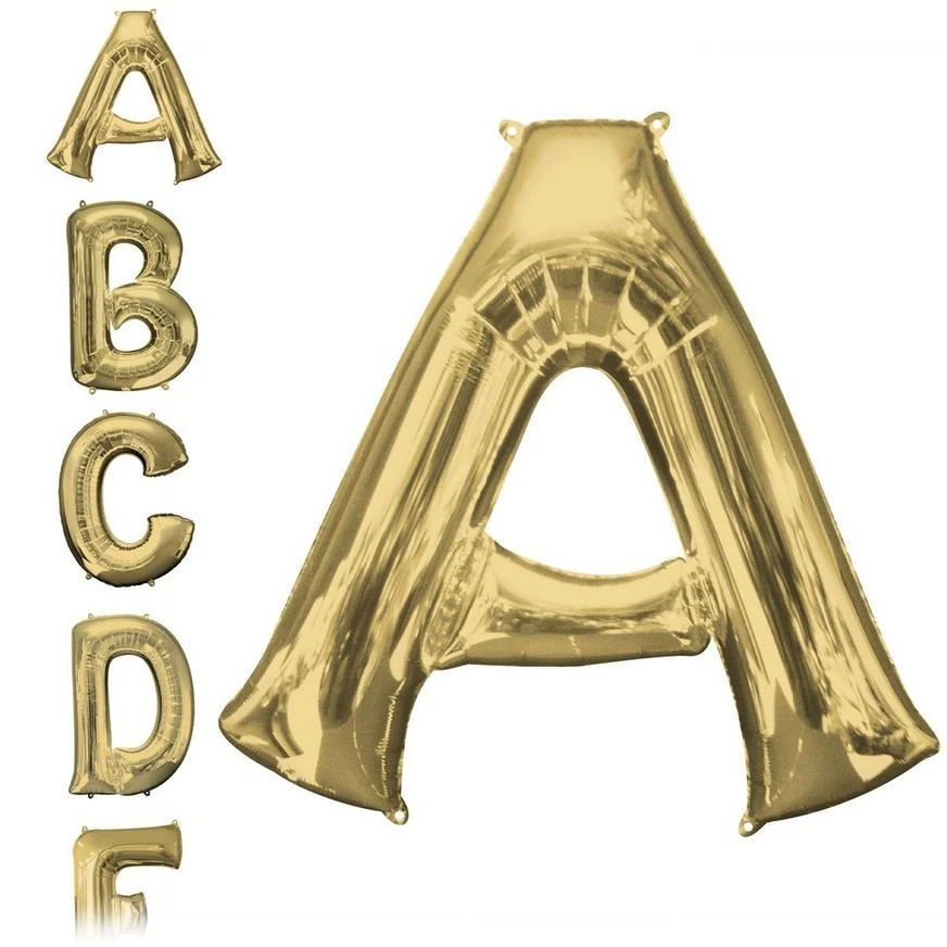 34in White Gold Letter Balloon (A) 1 34in White Gold Letter Balloon (A)