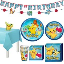 Classic Pokémon Tableware Party Kit For 8 Guests