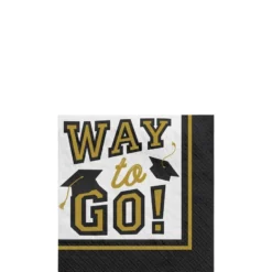 Black, Silver & Gold Celebrate The Grad Party Kit For 20 Guests -Party Supply Store N968389 2020 20Standard 03