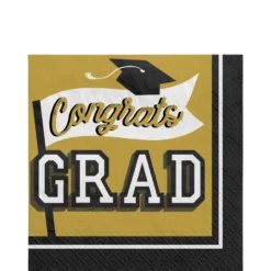 Black, Silver & Gold Celebrate The Grad Party Kit For 20 Guests -Party Supply Store N968389 2020 20Standard 04