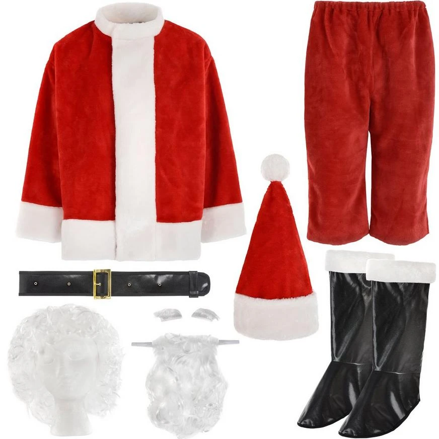 Adult Plush Santa Suit, 10pc 2 Adult Plush Santa Suit, 10pc - Image 2