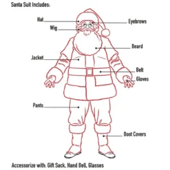 Adult Royal Santa Suit, 12pc -Party Supply Store P543679 02