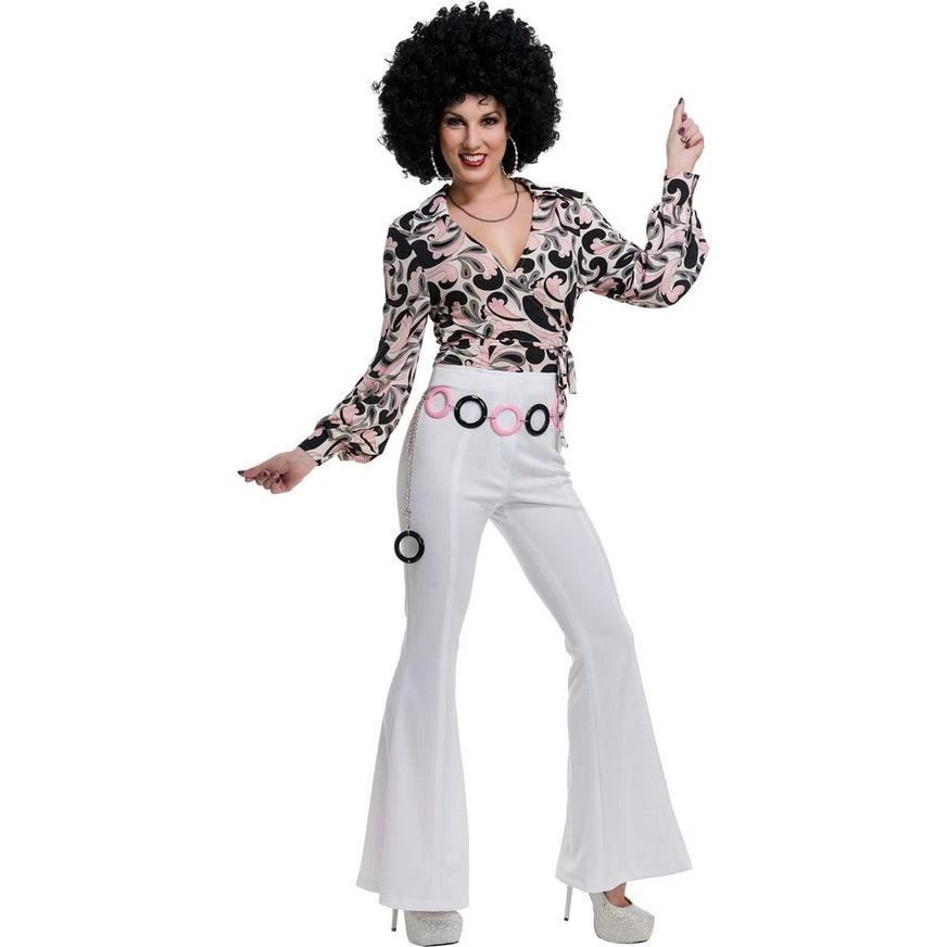 White 70s Disco Pants 2 White 70s Disco Pants - Image 2