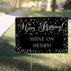 Custom Sparkling Celebration Yard Sign