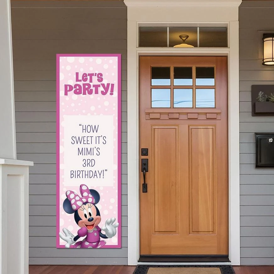 Custom Minnie Mouse Forever Vertical Banner 1 Custom Minnie Mouse Forever Vertical Banner