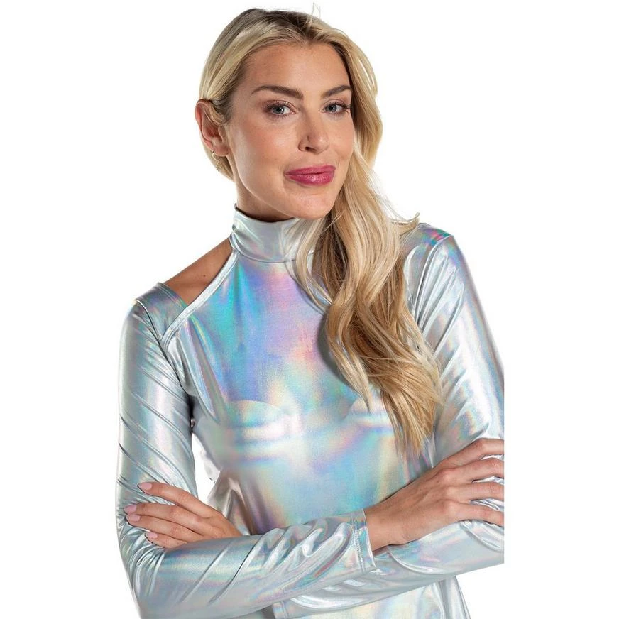 Adult Silver Alien Dress 2 Adult Silver Alien Dress - Image 2