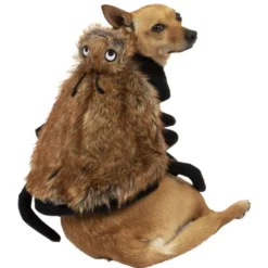 Brown Fuzzy Spider Halloween Costume For Dogs