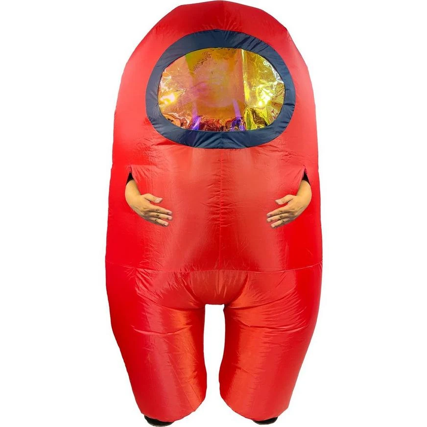 Adult Red Among Us Inflatable Costume 2 Adult Red Among Us Inflatable Costume - Image 2
