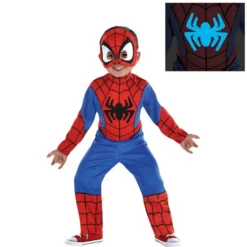 AMSCAN Kids' Peter Parker Spider-Man Costume - Marvel Spidey & His Amazing Friends